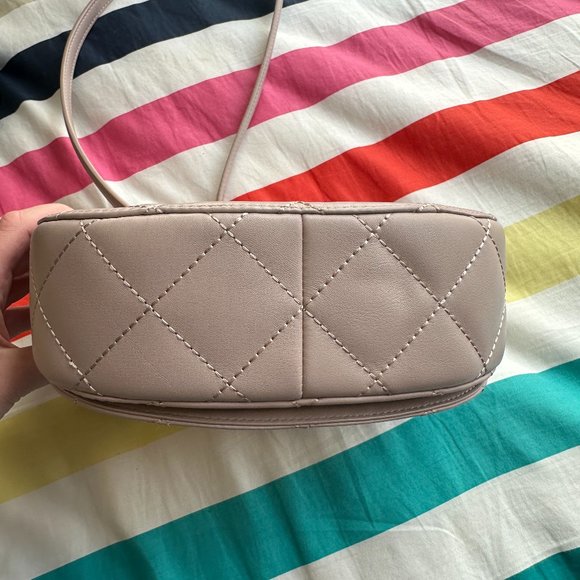 Kate Spade New York Emerson Place Rita Crossbody, Quilted, Tan, Gold Chain - Picture 5 of 7